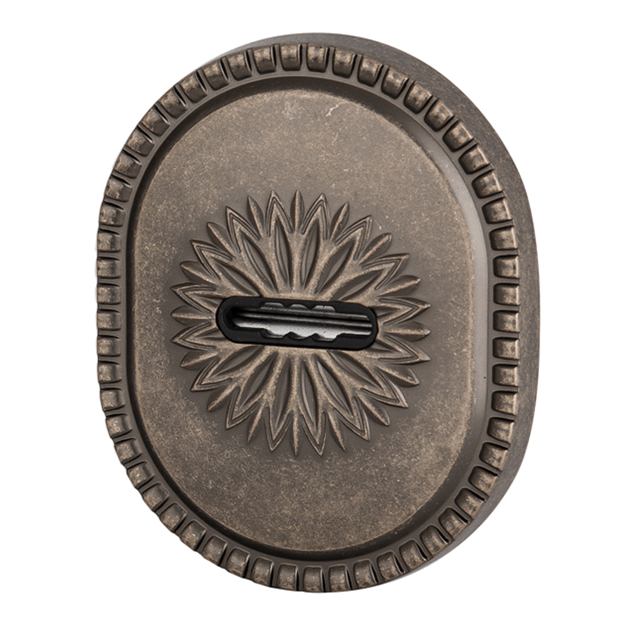 Накладка Armadillo (Армадилло) на сувальдный замок ESC.S-auto.CL/OV (PS-DEC CL) AS-9 античное серебро 