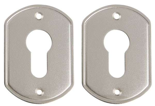 Накладки Guardian (Гардиан) под цилиндр "" никель ГН 30 /пара/, плоская /123:475/ 