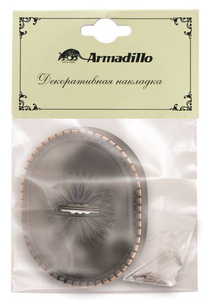 Накладка Armadillo (Армадилло) на сувальдный замок ESC.S-auto.CL/OV (PS-DEC CL) ABL-18 темная медь 