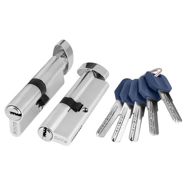 Цилиндровый Punto (Пунто) механизм (Z402/80) Z4002Knob80(40+10+30) с вертушкой CP хром 