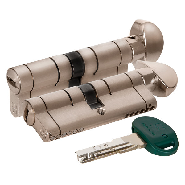 Цилиндровый механизм Mottura (Моттура) с вертушкой C31F364601RC5 (82 мм/31+10+41), МАТ.НИКЕЛЬ (верт. 99.506) 