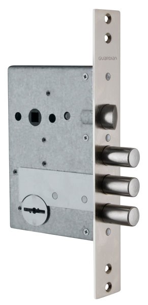 Замок Guardian (Гардиан) врезной сувальдный с защёлкой ЗВ 50.11, 4 кл. /123:125/ 
