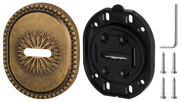 Накладка Armadillo (Армадилло) на сувальдный замок ESC.S-auto.CL/OV (PS-DEC CL / ATC Protector 1) OB-13 античная бронза Накладка Armadillo (Армадилло) на сувальдный замок ESC.S-auto.CL/OV (PS-DEC CL / ATC Protector 1) OB-13 античная бронза