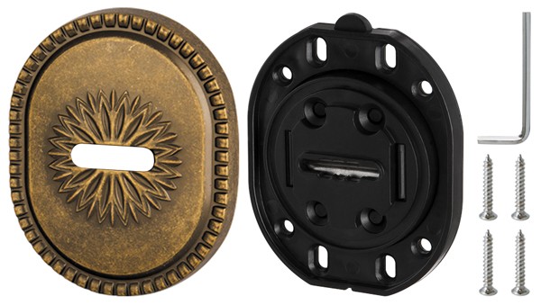 Накладка Armadillo (Армадилло) на сувальдный замок ESC.S-auto.CL/OV (PS-DEC CL / ATC Protector 1) OB-13 античная бронза 