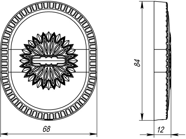 Накладка Armadillo (Армадилло) на сувальдный замок ESC.S-auto.CL/OV (PS-DEC CL / ATC Protector 1) OB-13 античная бронза 