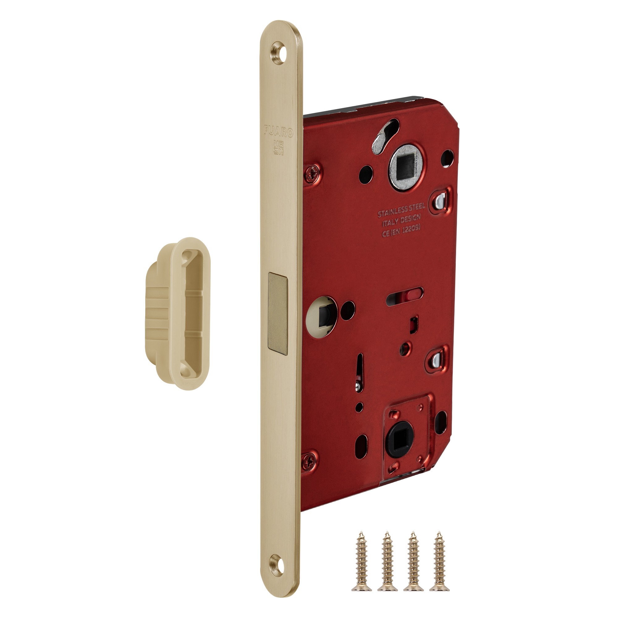 Защелка Fuaro (Фуаро) врезная магнитная MAGNM96WC-50/BL INOX SSG-39 сатин. золото (блистер) Защелка Fuaro (Фуаро) врезная магнитная MAGNM96WC-50/BL INOX SSG-39 сатин. золото (блистер)