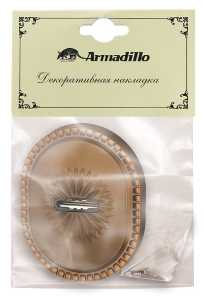 Накладка Armadillo (Армадилло) на сувальдный замок ESC.S-auto.CL/OV (PS-DEC CL) BB-17 коричневая бронза 