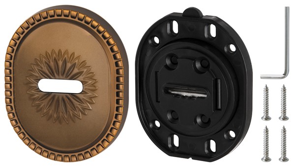 Накладка Armadillo (Армадилло) на сувальдный замок ESC.S-auto.CL/OV (PS-DEC CL) BB-17 коричневая бронза 