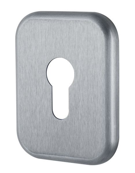 Декоративная Armadillo (Армадилло) Квадратная накладка на цилиндр ET-DEC SQ (ATC Protector 1) SC-14 Матовый хром 