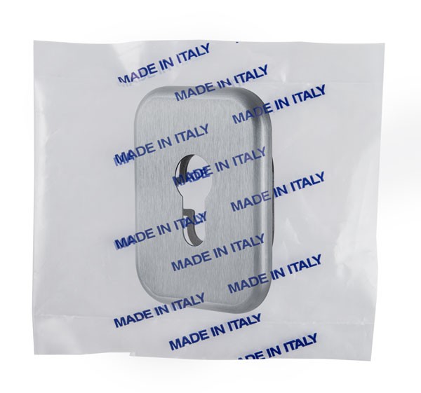 Декоративная Armadillo (Армадилло) Квадратная накладка на цилиндр ET-DEC SQ (ATC Protector 1) SC-14 Матовый хром 