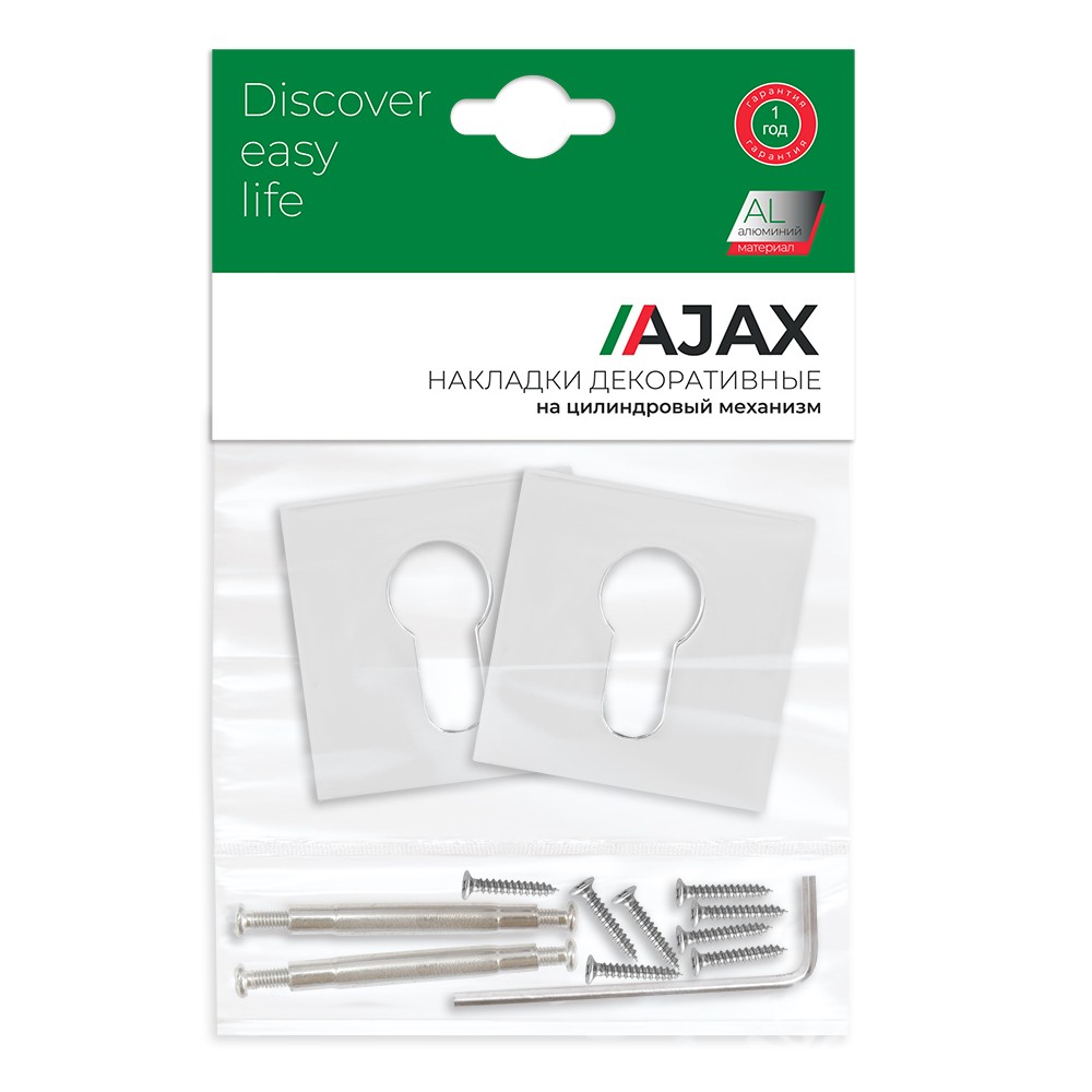 Накладка Ajax (Аякс) под цилиндр ET.K.JS51 (ET JS) CP-8 хром Накладка Ajax (Аякс) под цилиндр ET.K.JS51 (ET JS) CP-8 хром