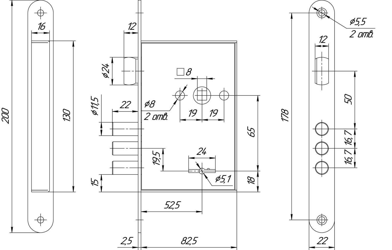 Замок Mettem (Меттэм) врезной сувальдный с защёлкой ЗВ9 902.0.0, 5 кл. 