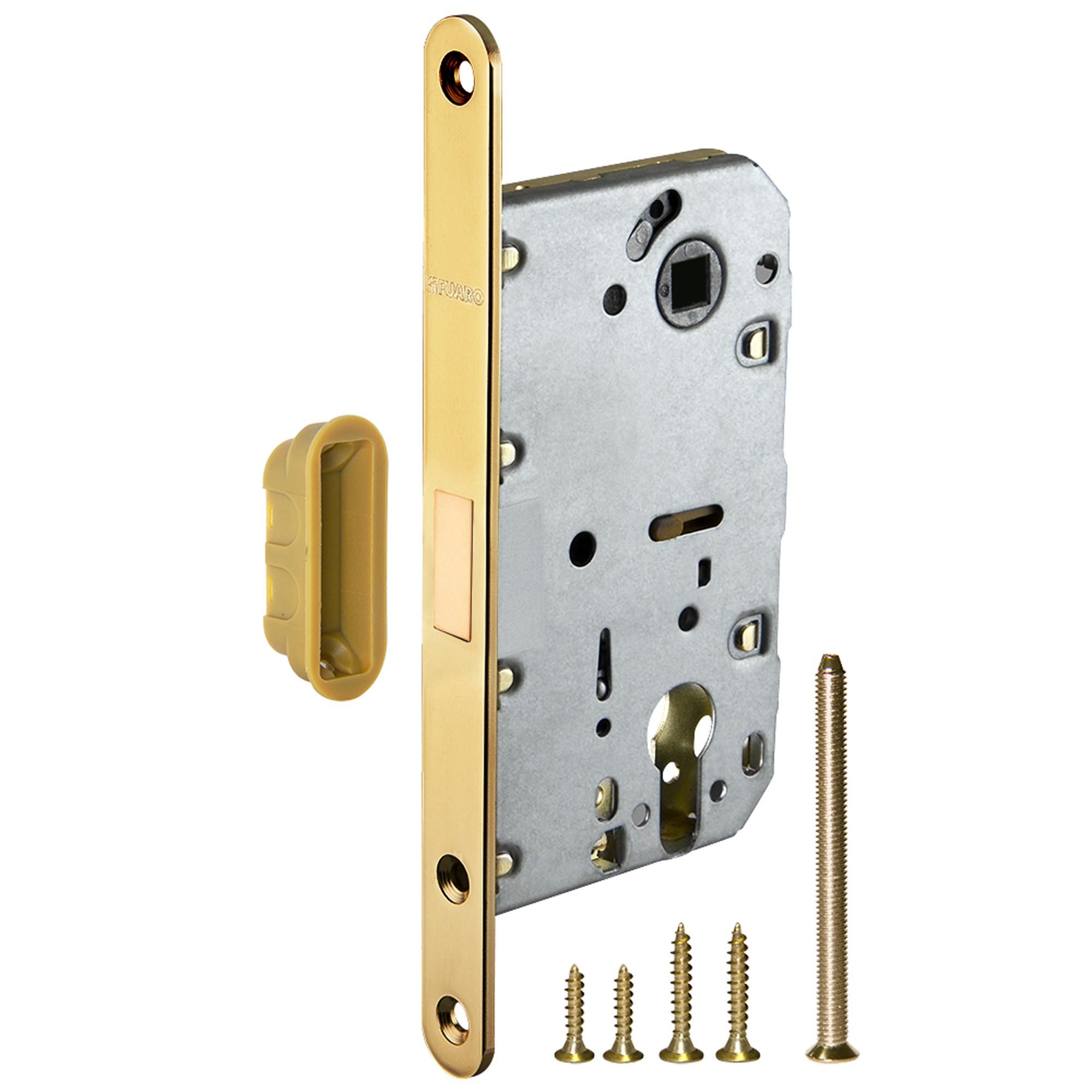 Корпус Fuaro (Фуаро) врезного замка MAGNM85C-50 (M85C-50) GOLD-24 золото 24K 