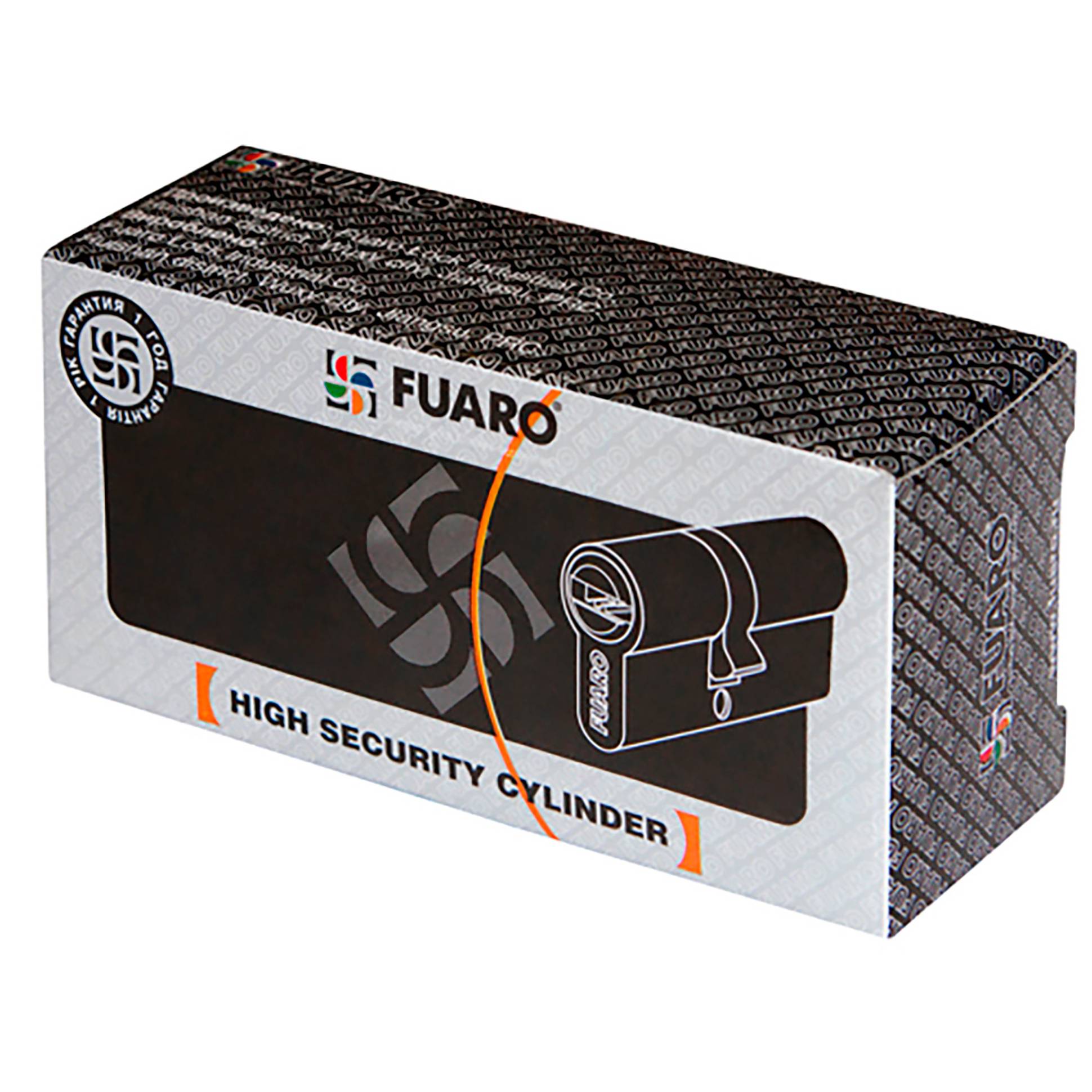 Цилиндровый Fuaro (Фуаро) механизм (100 CA/105) 1000CAKey105(30+10+65) CP хром 3Key 