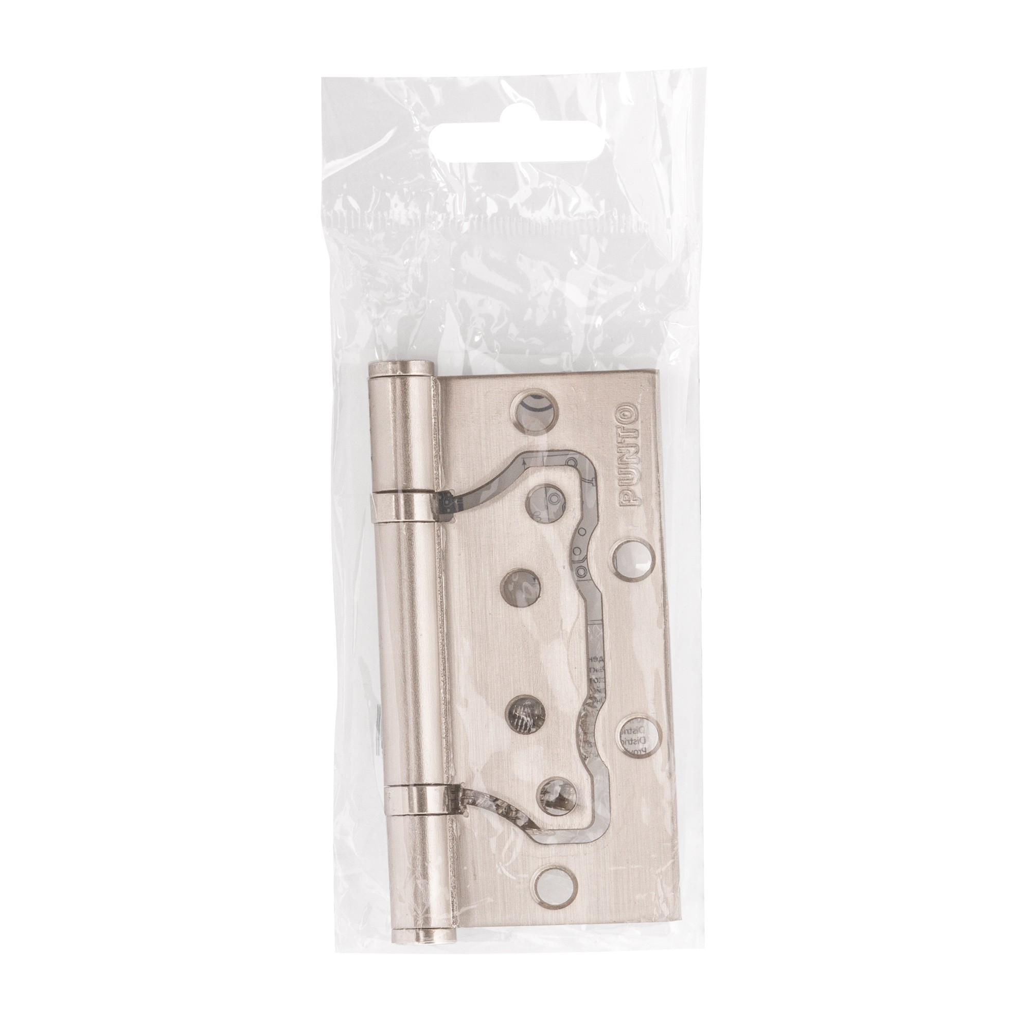 Петля Punto (Пунто) универсальная без врезки IN4200W/IND SN (тех.упаковка) мат.никель 