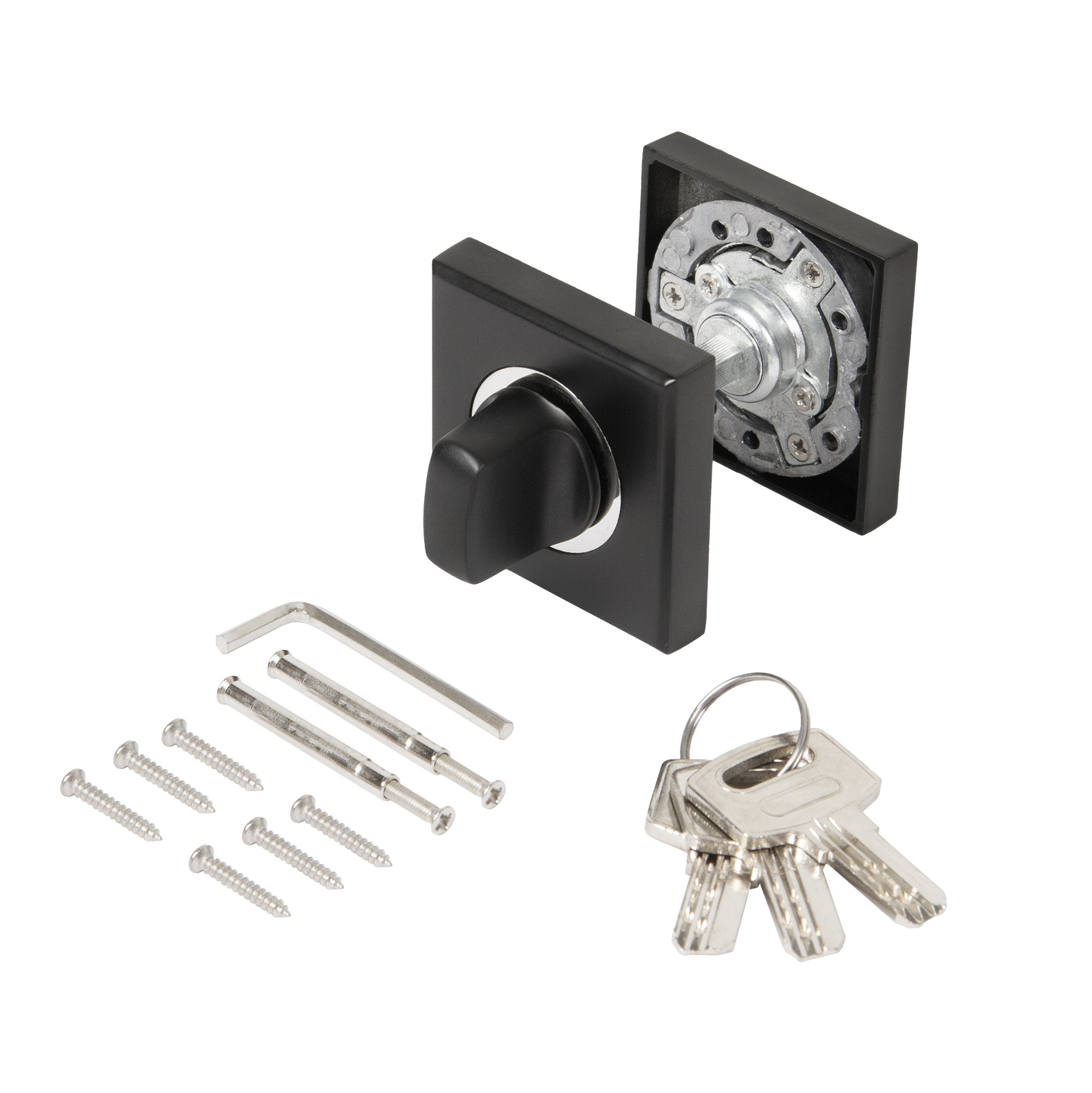 Ручка поворотная Ajax (Аякс) с фиксацией ключом BK6.FIX.JK BL-24 черный Ручка поворотная Ajax (Аякс) с фиксацией ключом BK6.FIX.JK BL-24 черный