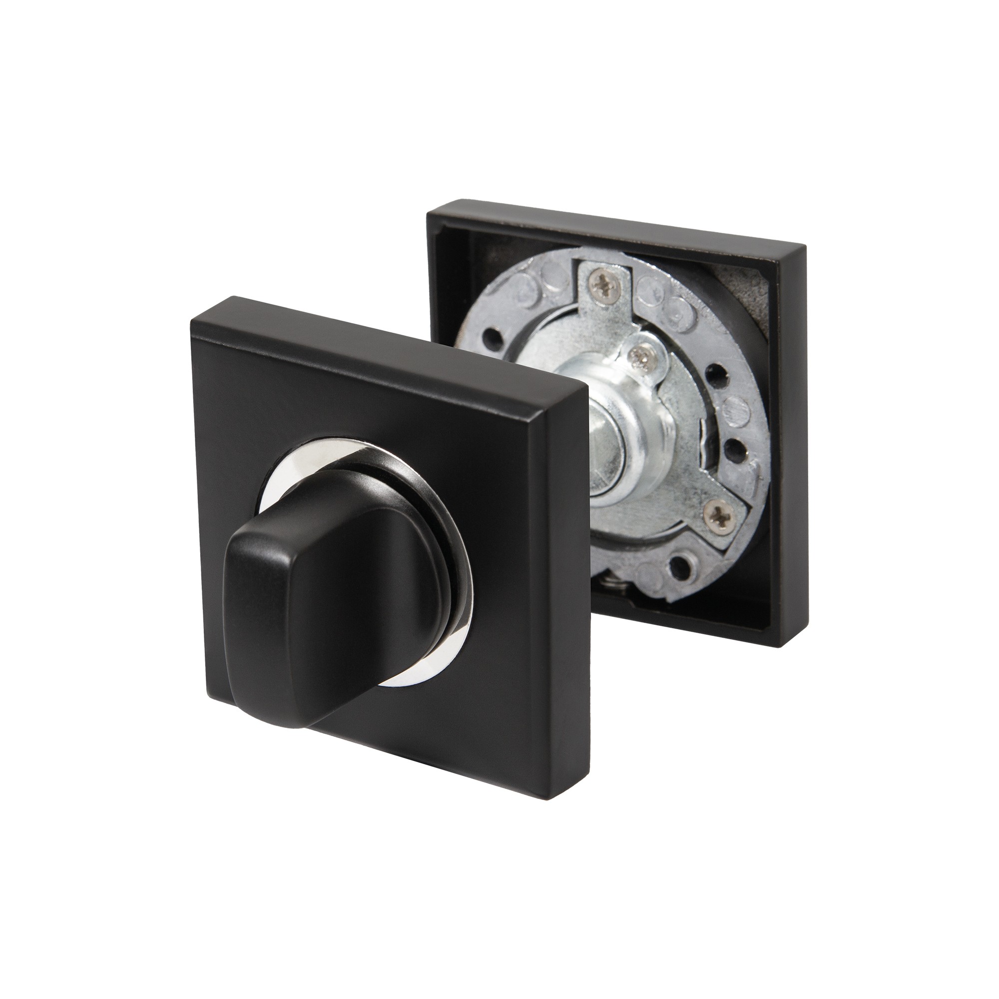 Ручка поворотная Ajax (Аякс) с фиксацией ключом BK6.FIX.JK BL-24 черный 