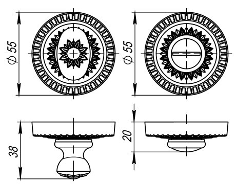Ручка Armadillo (Армадилло) поворотная BK6.R.CL55 (BK6/CL) GOLD-24 золото 24К Ручка Armadillo (Армадилло) поворотная BK6.R.CL55 (BK6/CL) GOLD-24 золото 24К