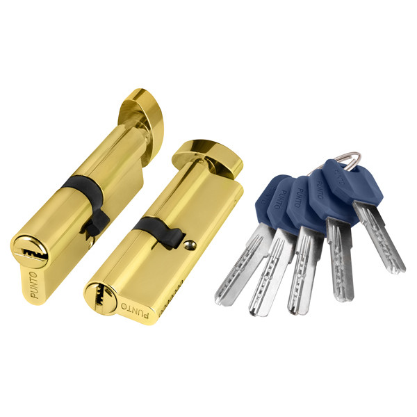 Цилиндровый Punto (Пунто) механизм (Z402/80) Z4002Knob80(30+10+40) с вертушкой PB латунь 