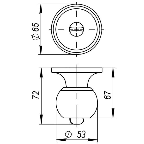 Ручка Ajax (Аякс) защелка DK682 PB-ET (6082 PB-E) (кл./фик.) золото 
