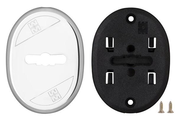 Накладка Mottura (Моттура) на сувальдный замок овальная со шторкой 95.324 (ХРОМ), 1 шт 
