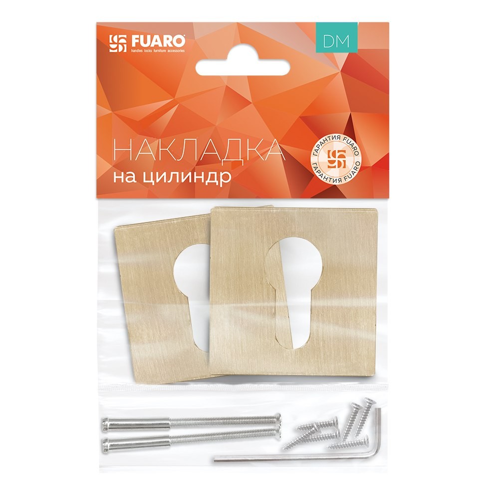 Накладка Fuaro (Фуаро) под цилиндр ET.K.DM51 (ET DM) SSG-39 сатинированное золото 