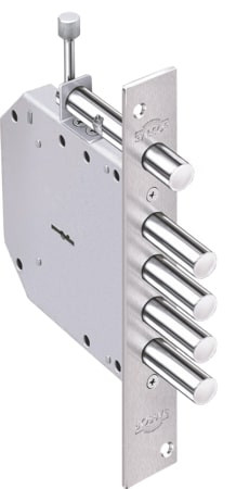 Замок Elbor (Эльбор) врезной сувальдный с задвижкой Базальт 1.05.02, 5 кл. /00396/ 