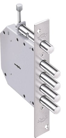 Замок Elbor (Эльбор) врезной сувальдный с задвижкой Базальт 1.05.02, 5 кл. /00396/ 