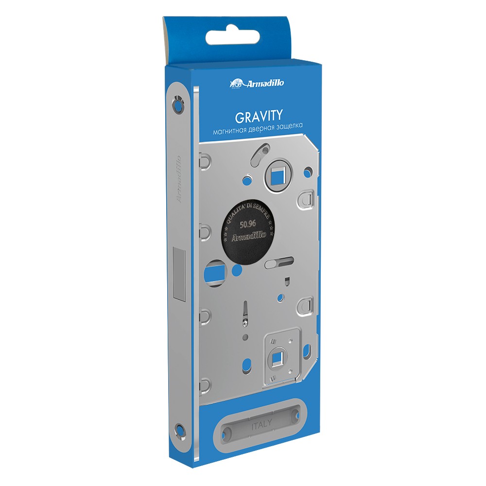 Магнитная Armadillo (Армадилло) защелка WC с ответной планкой GRAVITY G01.196.50.96 BL черный 