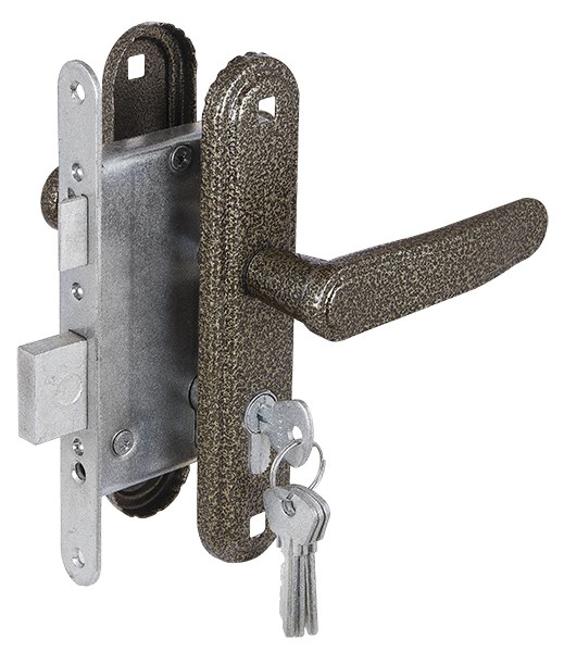 Замок Zenit (Зенит) врезной цилиндровый с защёлкой в комплекте с ручкой ЗВ4-3.03 (бронза), 4 кл. Замок Zenit (Зенит) врезной цилиндровый с защёлкой в комплекте с ручкой ЗВ4-3.03 (бронза), 4 кл.