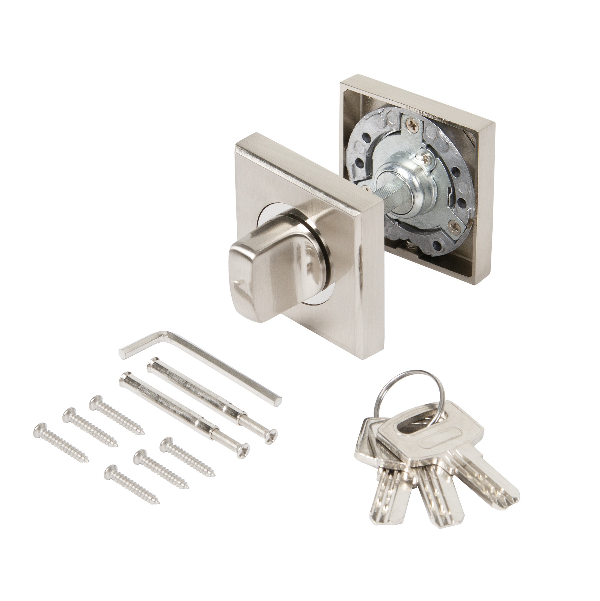 Ручка поворотная Ajax (Аякс) с фиксацией ключом BK6.FIX.JK SN-3 мат.никель Ручка поворотная Ajax (Аякс) с фиксацией ключом BK6.FIX.JK SN-3 мат.никель