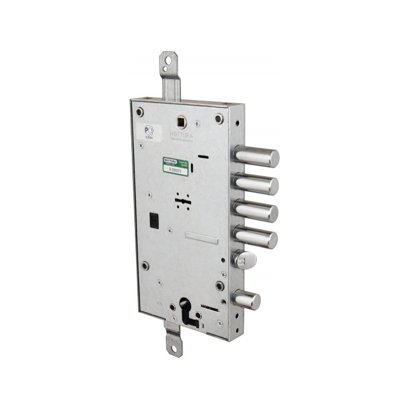 Замок Mottura (Моттура) врезной двухсистемный 54.797-D (правый) (без накладок), ключ 60 мм 