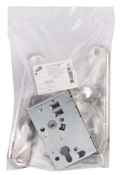 Корпус Sam (Сам) врезного замка с защёлкой в комплекте с ручкой ЗВ4-31/55 РФ55-022 (черн жемчуг) /78927/ 