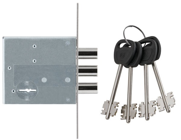 Замок Guardian (Гардиан) врезной сувальдный ЗВ 50.01, 4 кл. (длинный кл. 59 мм) /123:003/ 