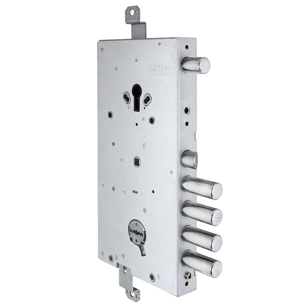 Замок Mottura (Моттура) врезной двухсистемный 54.J916M-S My Key (левый), перекод. с торца, кл. 60 мм, без накл. 