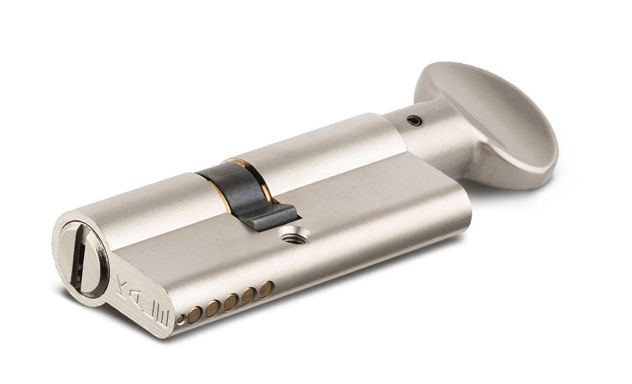 Цилиндровый механизм Kale kilit (Кале килит) с вертушкой 164 BM/80 (30+10+40) mm никель 5 кл. 