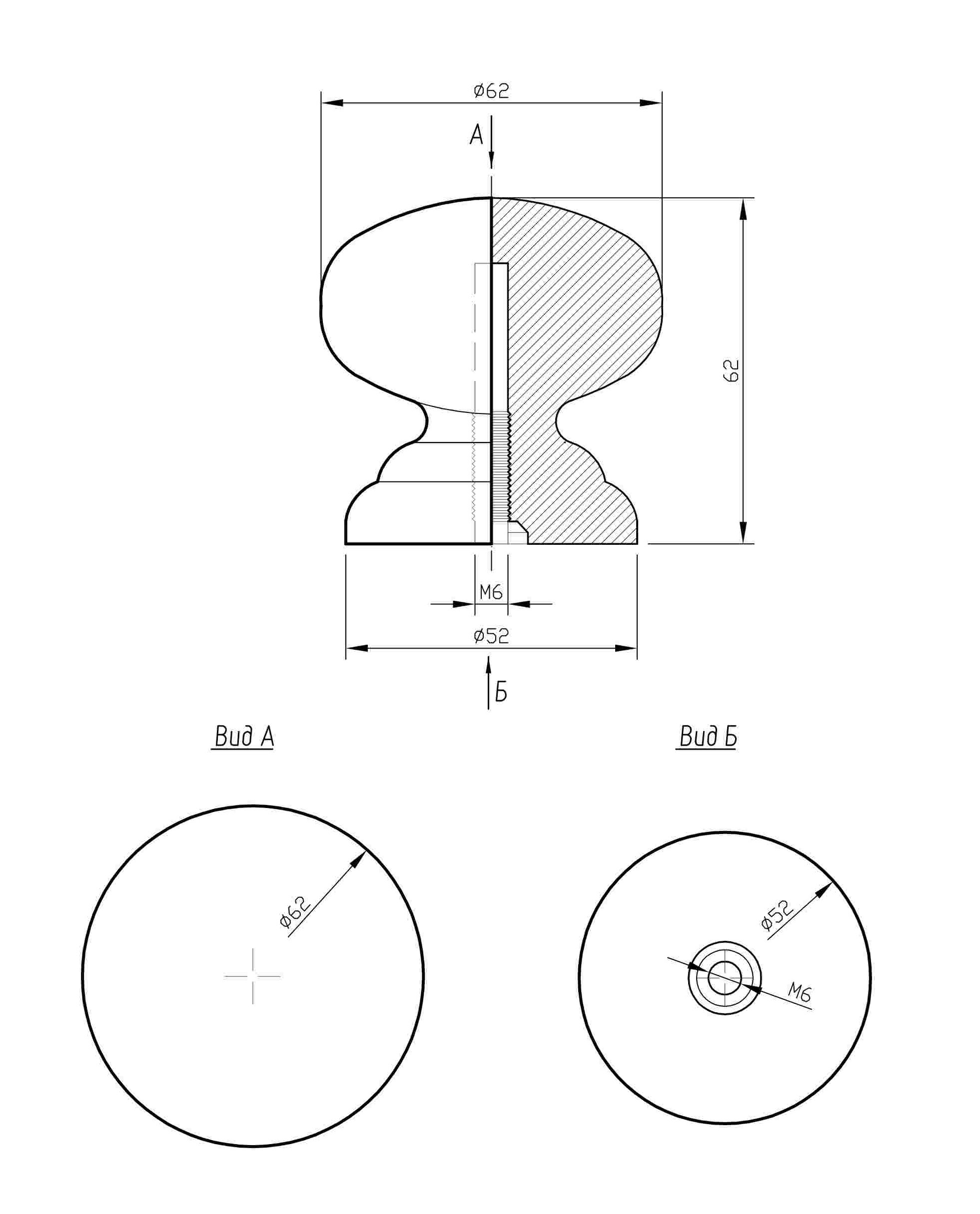 Ручка-кнопка veles (ВЕЛЕС) Мокко М (матовый) 