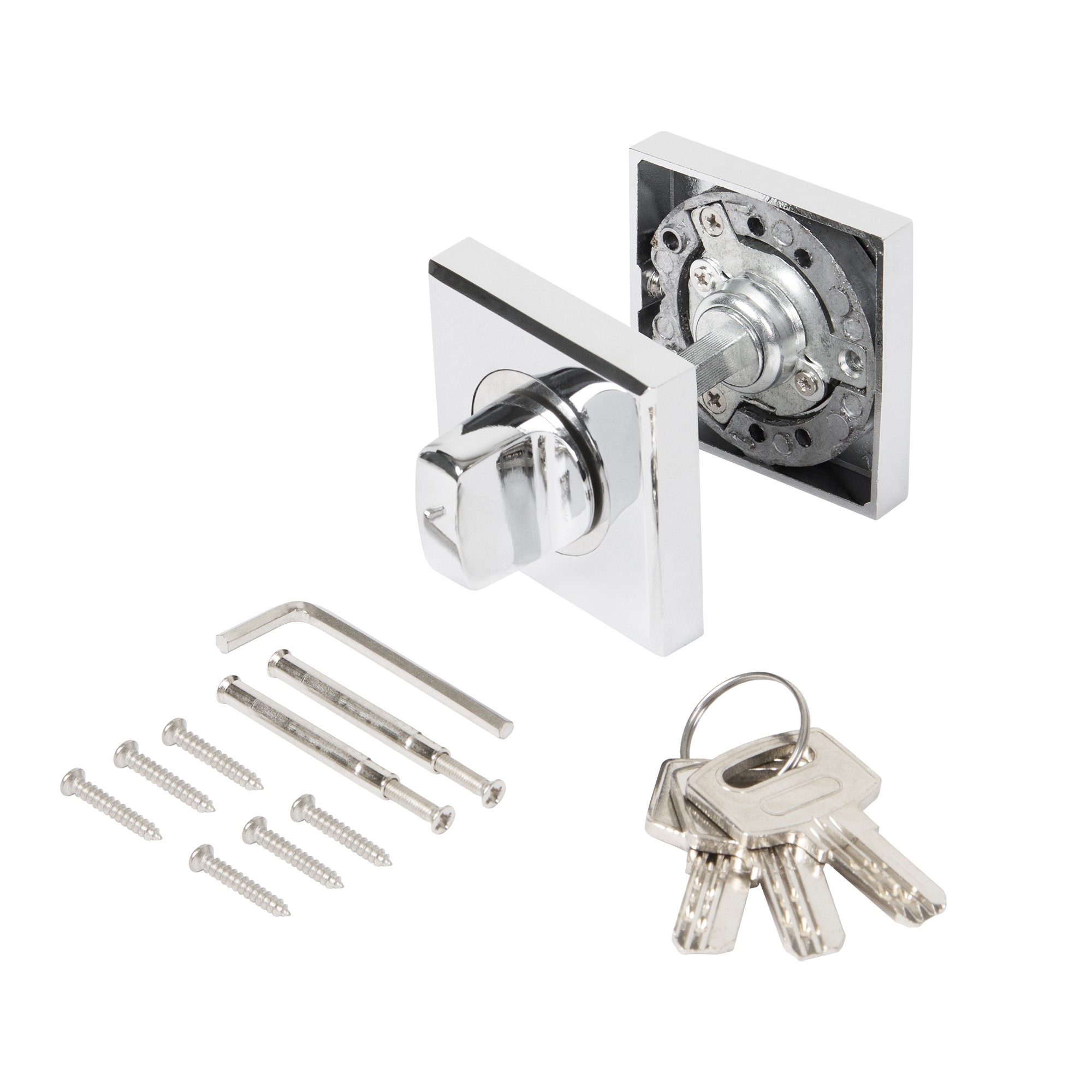 Ручка поворотная Ajax (Аякс) с фиксацией ключом BK6.FIX.JK CP-8 хром Ручка поворотная Ajax (Аякс) с фиксацией ключом BK6.FIX.JK CP-8 хром