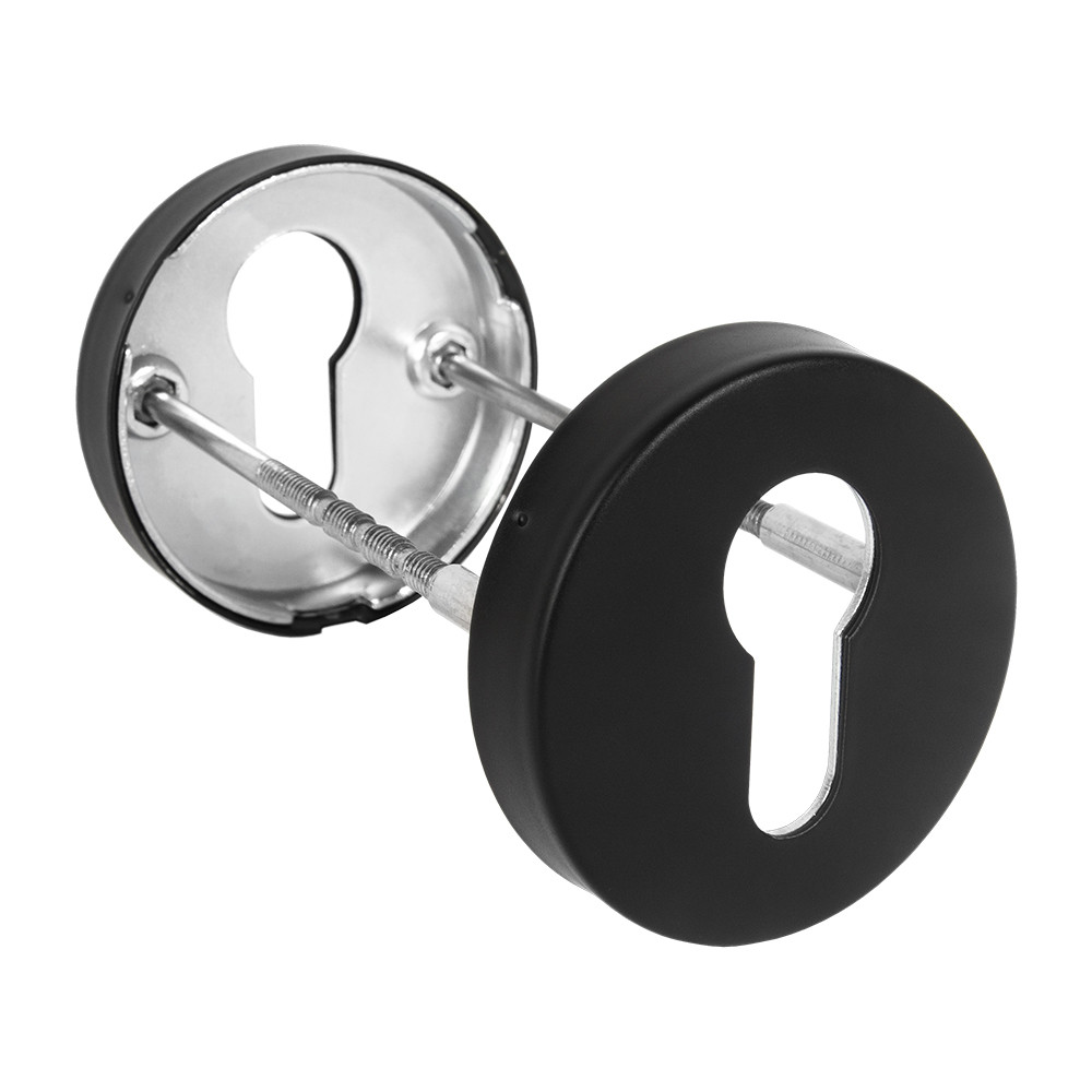 Накладка Fuaro (Фуаро) под цилиндр ET.R.DSS201-02 (DSS-02-ET) (INOX 201) BLACK 