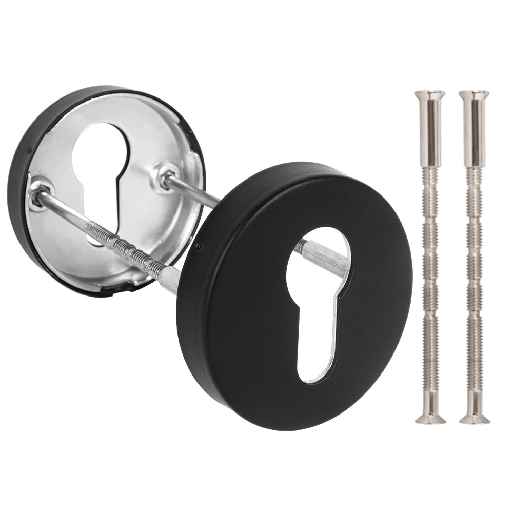 Накладка Fuaro (Фуаро) под цилиндр ET.R.DSS201-02 (DSS-02-ET) (INOX 201) BLACK 