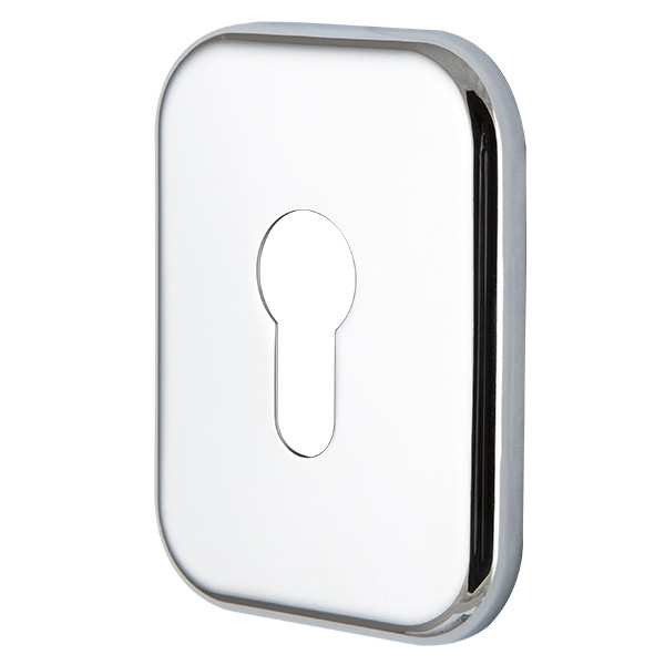 Декоративная Armadillo (Армадилло) Квадратная накладка на цилиндр ET-DEC SQ (ATC Protector 1) CP-8 Хром 