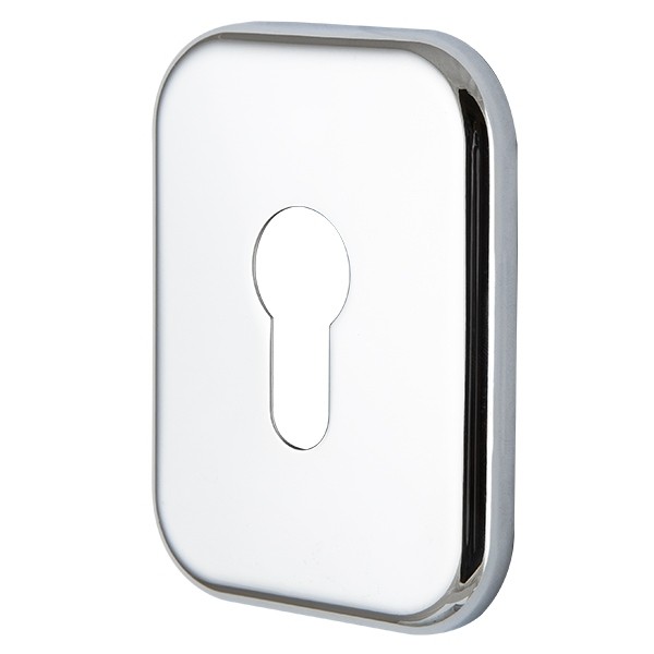 Декоративная Armadillo (Армадилло) Квадратная накладка на цилиндр ET-DEC SQ (ATC Protector 1) CP-8 Хром 