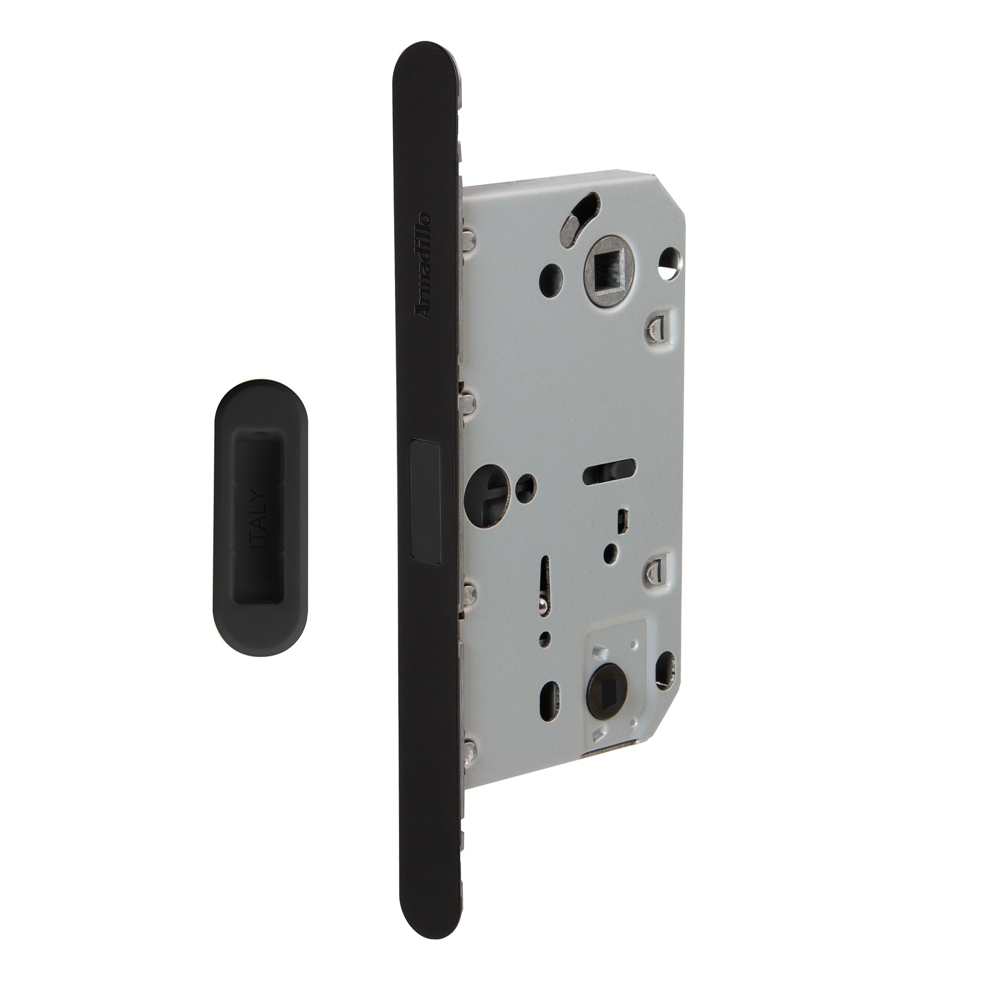 Магнитная Armadillo (Армадилло) защелка WC с ответной планкой GRAVITY.PRO G01.196.50.96 BL черный 