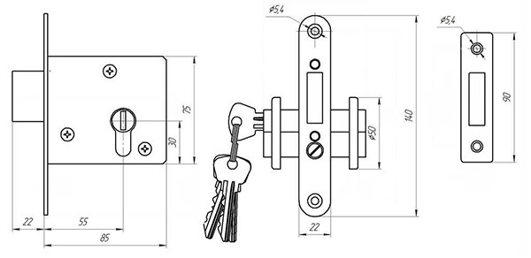 Замок Zenit (Зенит) врезной цилиндровый ЗВ1-2, 4 кл. Замок Zenit (Зенит) врезной цилиндровый ЗВ1-2, 4 кл.