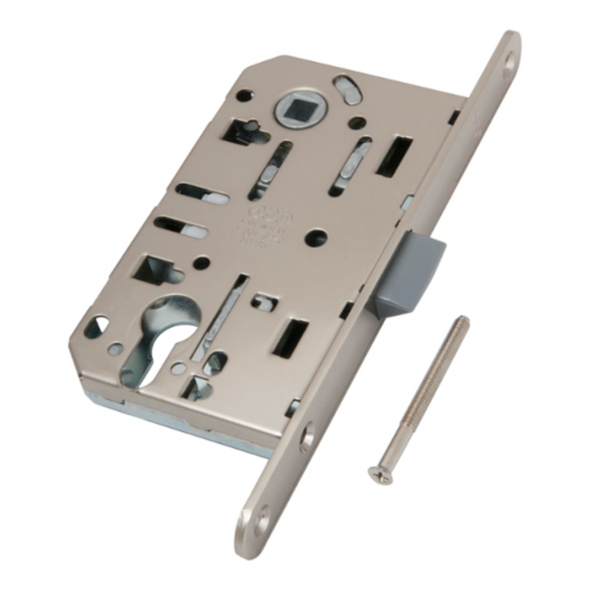 Корпус AGB (АГБ) врезного замка под цилиндр MEDIANA EVOLUTION B01103.50.34 (матовый хром) 