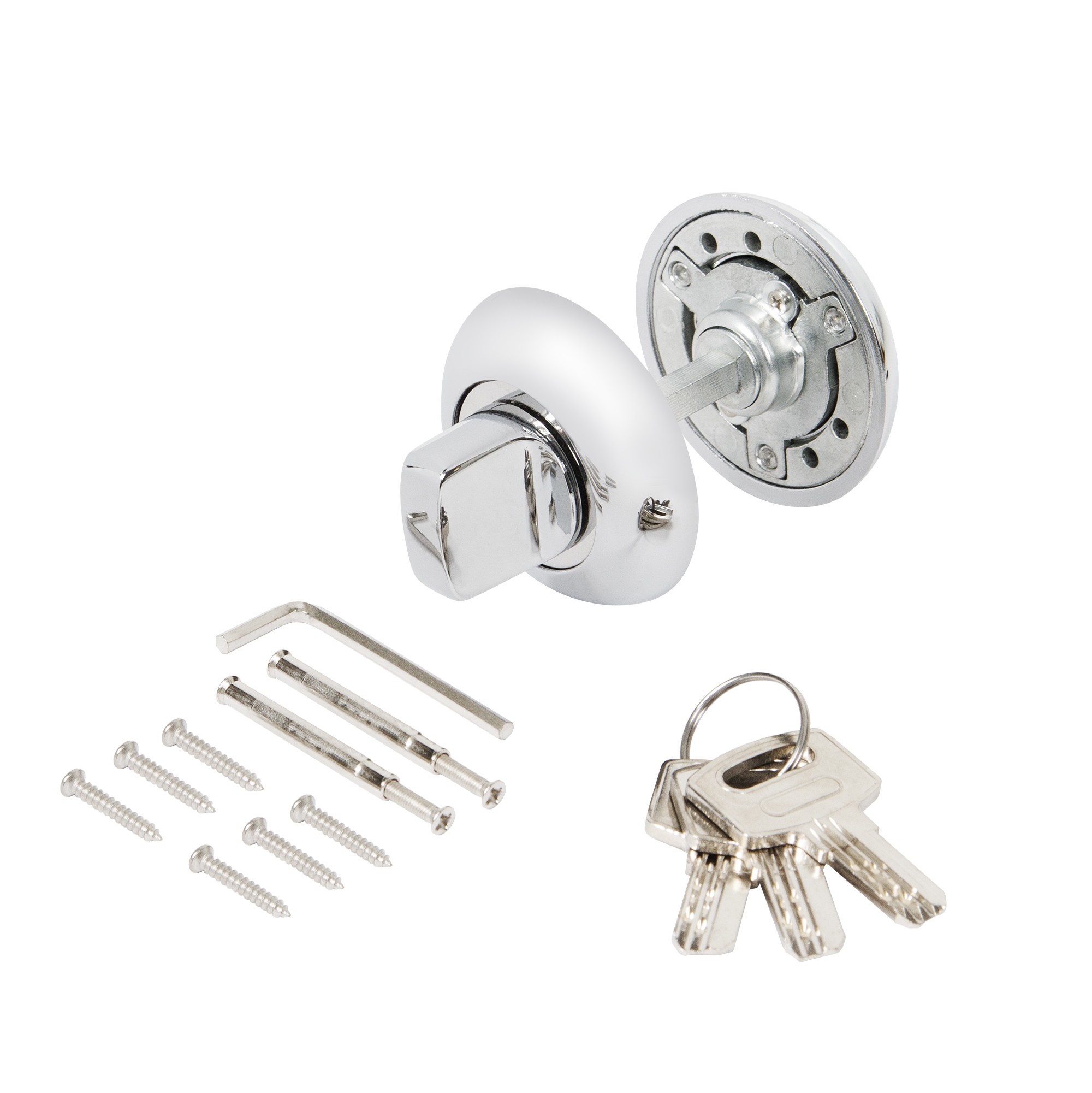 Ручка поворотная Ajax (Аякс) с фиксацией ключом BK6.FIX.JR CP-8 хром Ручка поворотная Ajax (Аякс) с фиксацией ключом BK6.FIX.JR CP-8 хром