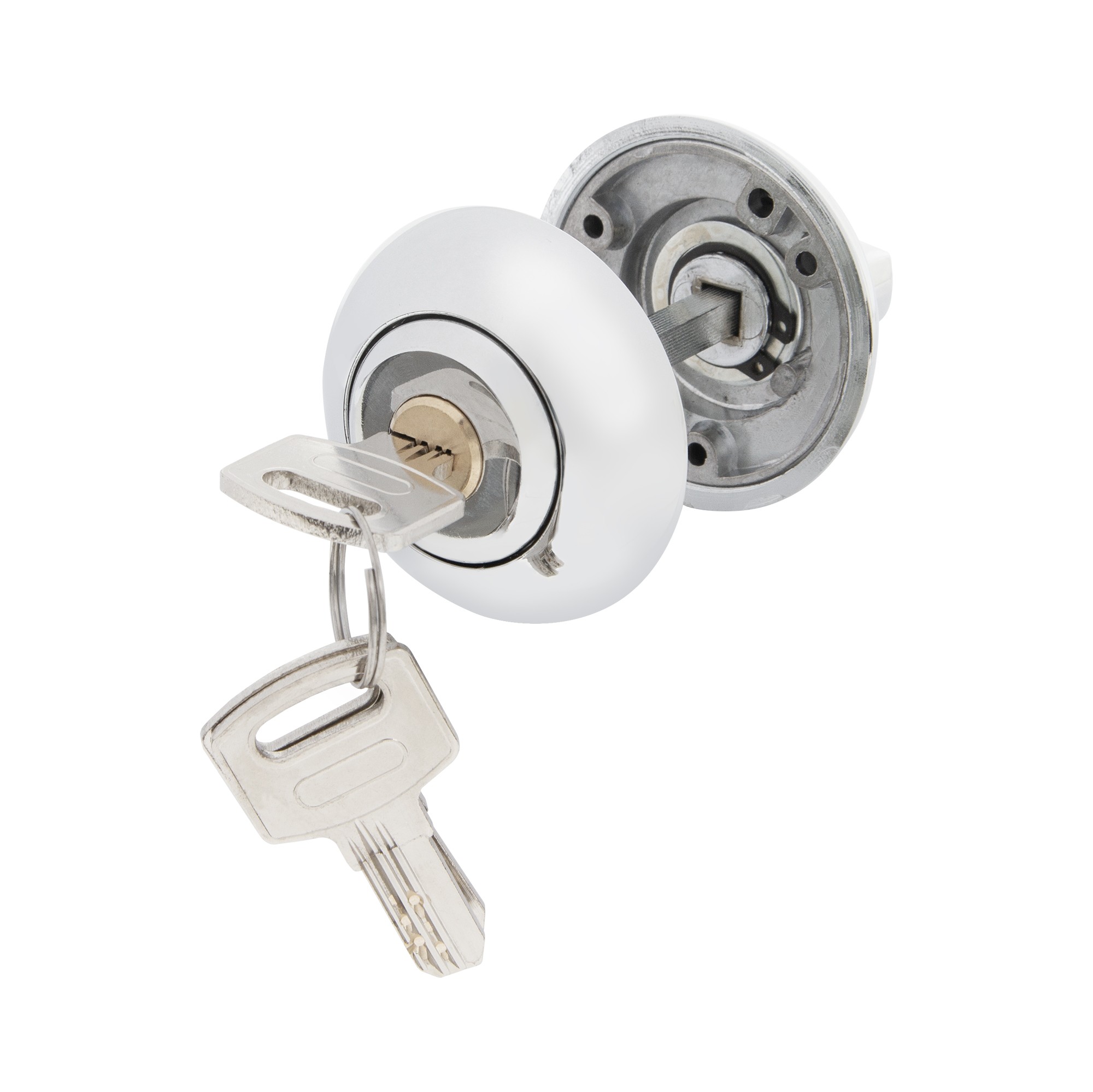 Ручка поворотная Ajax (Аякс) с фиксацией ключом BK6.FIX.JR CP-8 хром Ручка поворотная Ajax (Аякс) с фиксацией ключом BK6.FIX.JR CP-8 хром