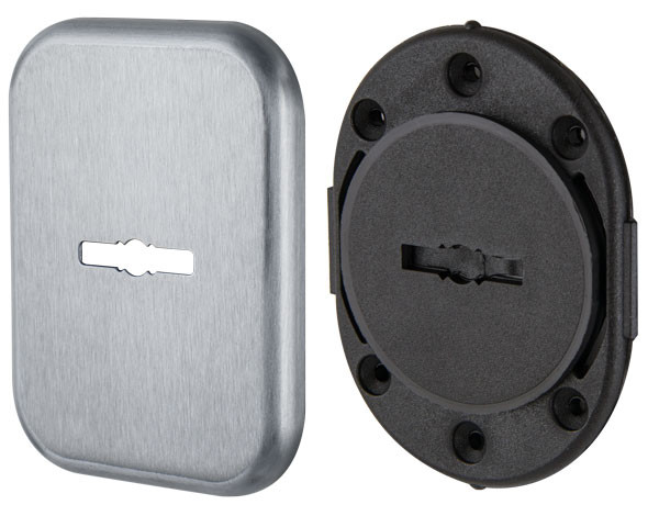 Декоратив. Armadillo (Армадилло) Квадр. накл. на сув. замок со шторкой PS-DEC SQ CT (ATC Protector 1) SC-14 Матовый хром 