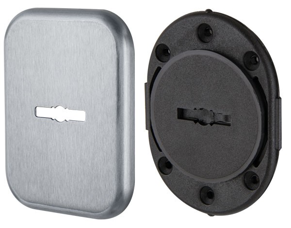 Декоратив. Armadillo (Армадилло) Квадр. накл. на сув. замок со шторкой PS-DEC SQ CT (ATC Protector 1) SC-14 Матовый хром 