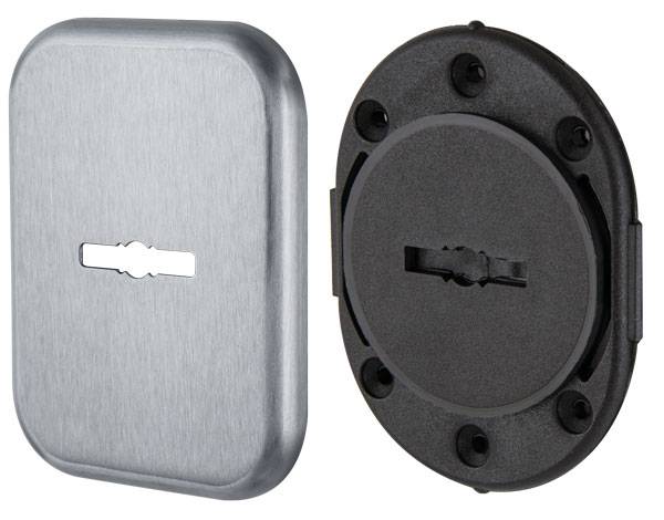 Декоратив. Armadillo (Армадилло) Квадр. накл. на сув. замок со шторкой PS-DEC SQ CT (ATC Protector 1) SC-14 Матовый хром 
